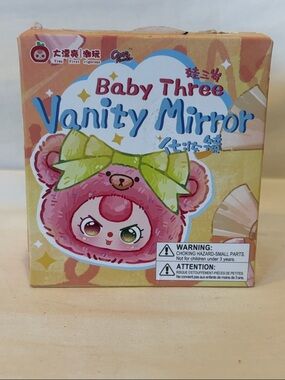 🌟 Baby Three Vanity Mirror Pendant | Collectible Plush Keychain